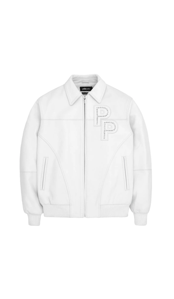 Pelle Pelle White Stone Leather Jacket | Pelle Pelle Store