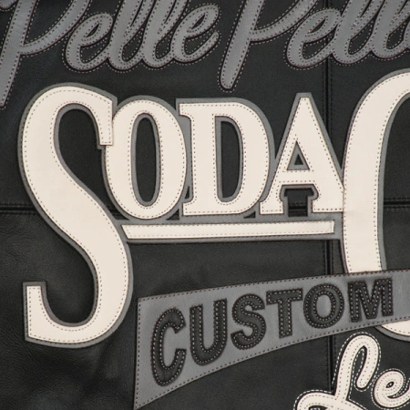 Pelle Pelle Black Soda Club Plush Jacket | Pelle Pelle Store view 5