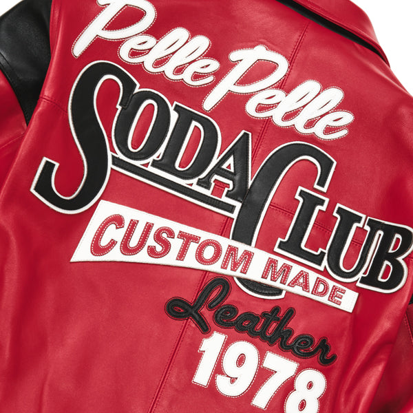 Pelle Pelle Red Soda Club Plush Jacket | Pelle Pelle Store view 4
