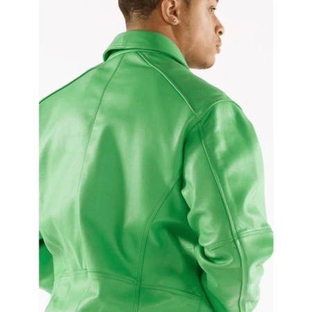 Pelle Pelle Basic Green Plush Jacket | Pelle Pelle Store view 3
