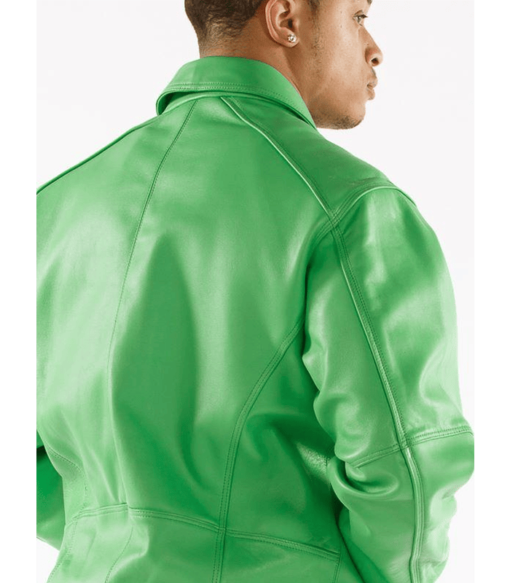 Pelle Pelle Basic Green Plush Jacket | Pelle Pelle Store view 3