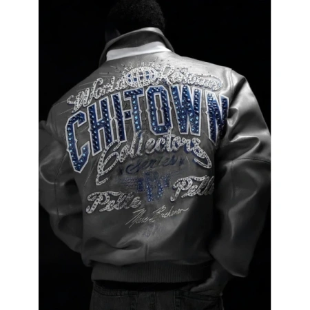 Chi Town Grey Leather Jacket