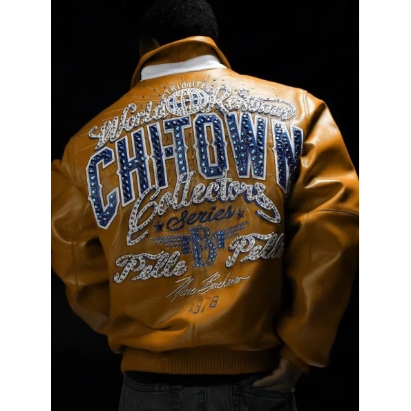Pelle Pelle Chi Town Yellow Leather Jacket