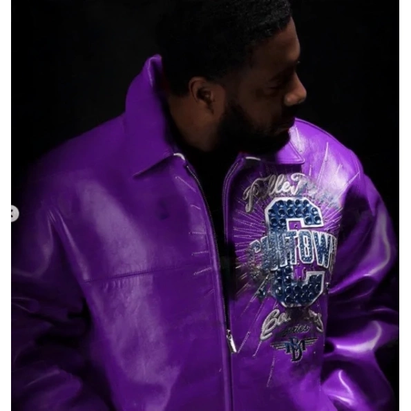 Pelle Pelle Chi Town Purple Leather Jacket view 2