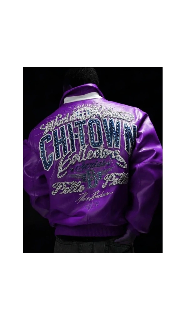 Pelle Pelle Chi Town Purple Leather Jacket