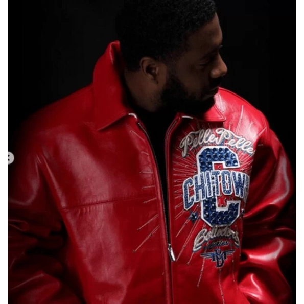 Pelle Pelle Chi Town Red Leather Jacket view 1