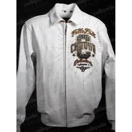 Pelle Pelle Chi Town White Leather Jacket `