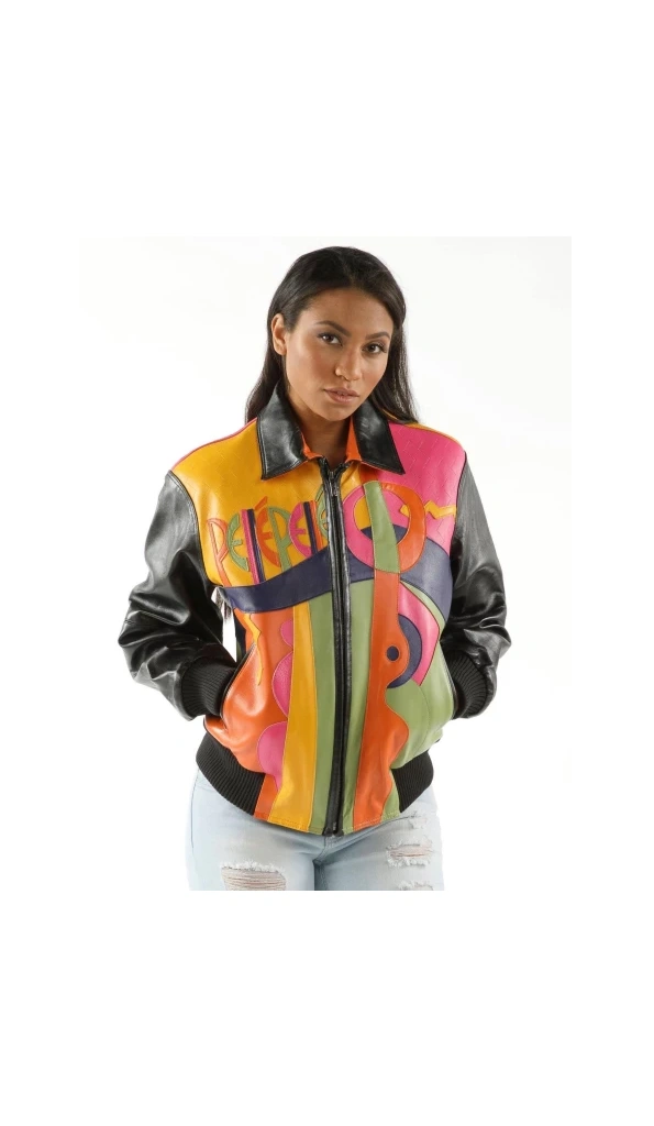 Pelle Pelle Picasso Yellow Pink Black Jacket | Plush Jacket