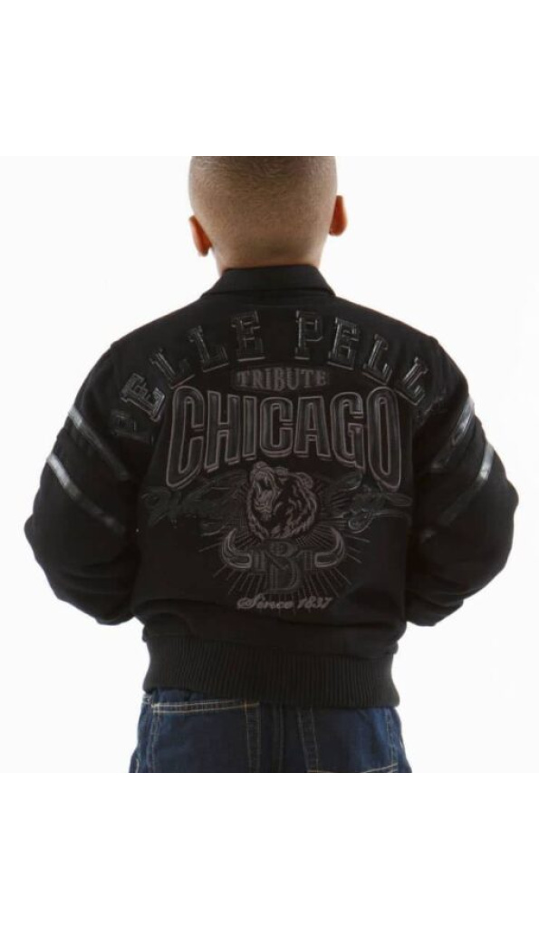 Pelle Pelle Kids Windy Black Chicago Jacket  | MB Wool Jacket
