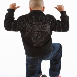 Pelle Pelle Kids Windy Black Chicago Jacket  | MB Wool Jacket view 2