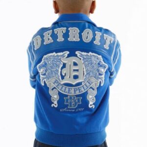 Pelle Pelle Kids Blue Detroit Jacket | MB Jacket view 2