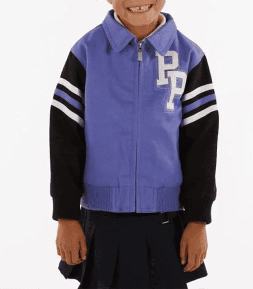 Pelle Pelle Purple Chicago Kids Wool Jacket view 2