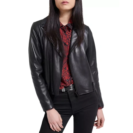 Pelle Pelle Women Black Cropped Leather Jacket