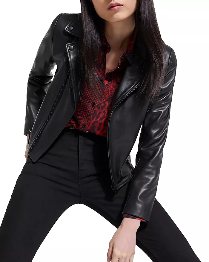 Pelle Pelle Women Black Cropped Leather Jacket view 3
