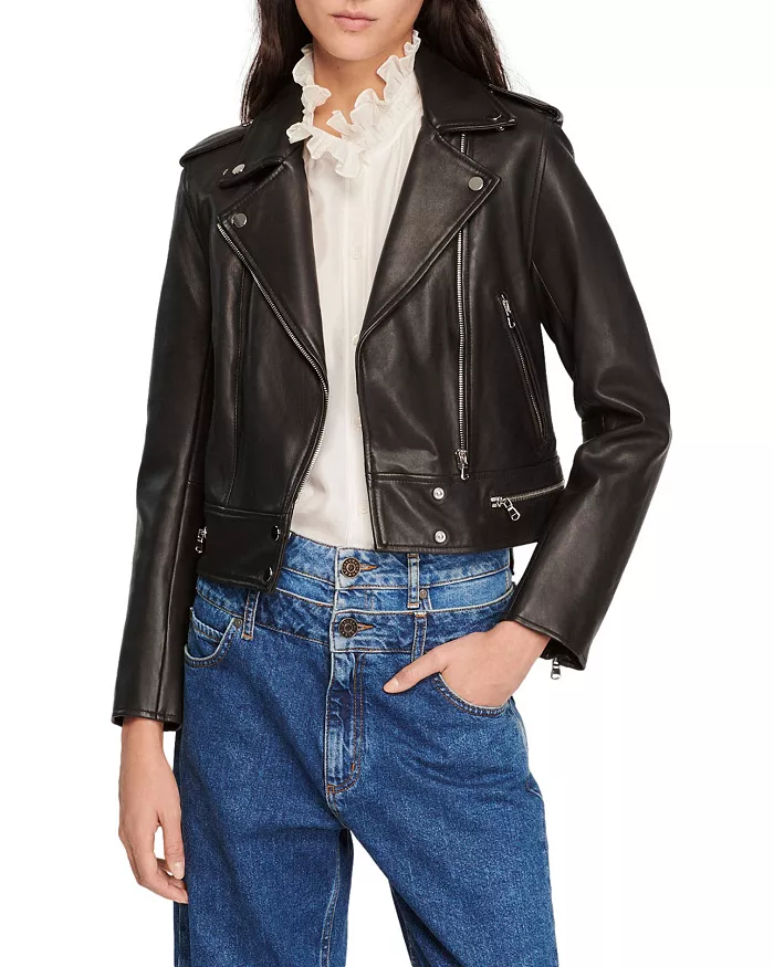 Pelle Pelle Black Cropped Leather Jacket | Pelle Pelle Store