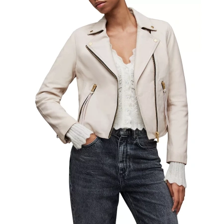 Cropped Leather Biker Jacket | Pelle Pelle Store