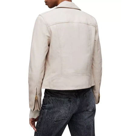 Cropped Leather Biker Jacket | Pelle Pelle Store view 2