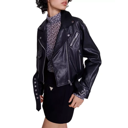 Pelle Pelle Cropped Leather Jacket | Pelle Pelle Store view 2