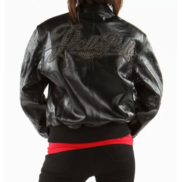 Pelle Pelle Black Studded Leather Jacket | Women Jacket