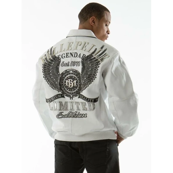 Pelle Pelle White Leather Men Jacket | Legendary Jacket view 4