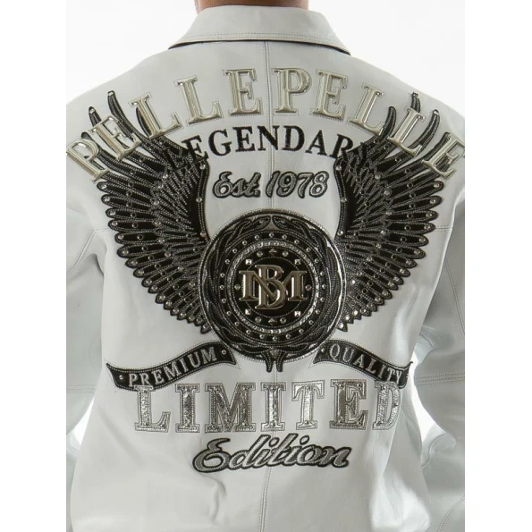 Pelle Pelle White Leather Men Jacket | Legendary Jacket view 3