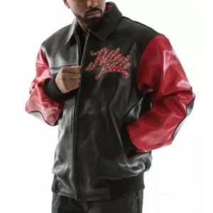 Pelle Pelle Men Legendary Leather Jacket | Black & Red view 2