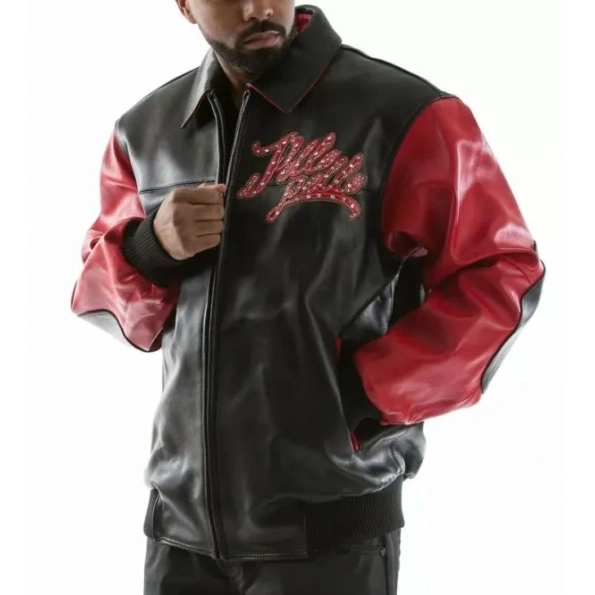 Pelle Pelle Men Legendary Leather Jacket | Black & Red view 2