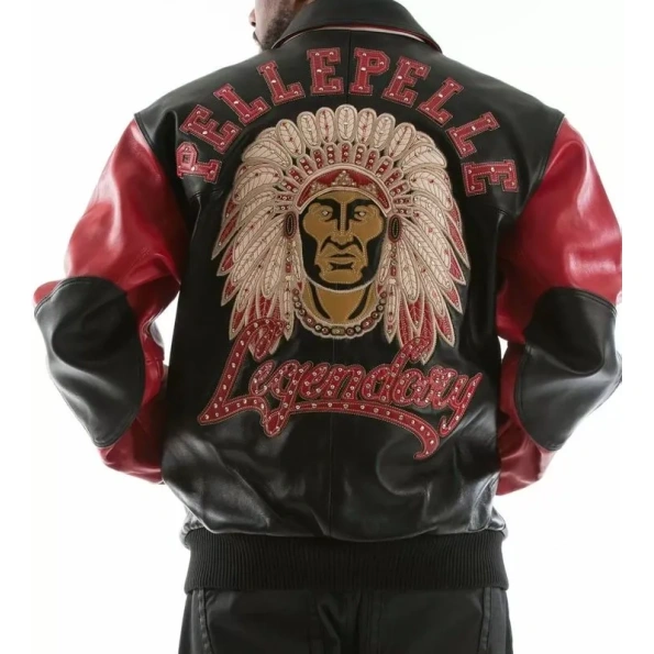 Pelle Pelle Men Legendary Leather Jacket | Black & Red