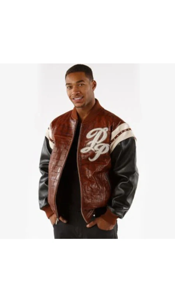 Pelle Pelle Encrusted Brown Leather Jacket | Men Jacket