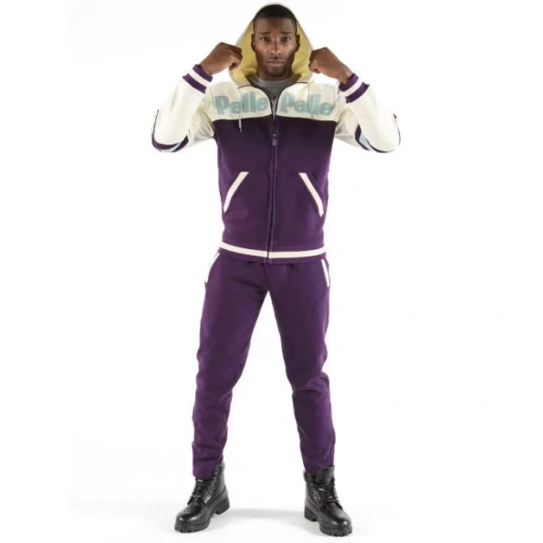 Pelle Pelle Soda Club Men Tracksuit | Purple & White