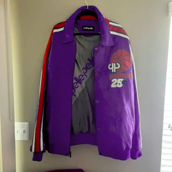 Pelle Pelle Purple Basketball Leather Jacket | Men & Women