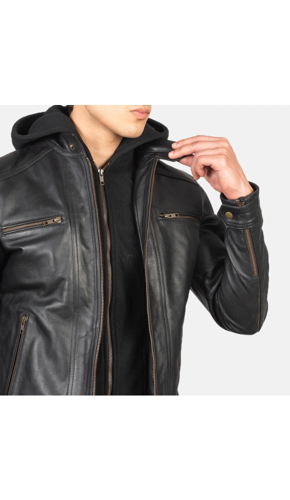Men Pelle Pelle Black Motorcycle Jacket | Pelle Pelle Store