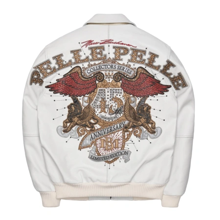 Pelle Pelle White 45th Anniversary MB Jacket view 2