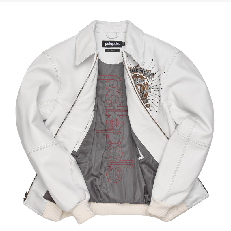 Pelle Pelle White 45th Anniversary MB Jacket view 3