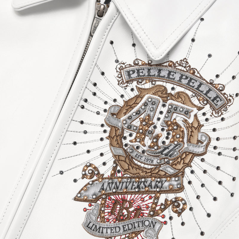Pelle Pelle White 45th Anniversary MB Jacket view 4