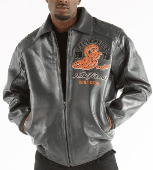Pelle Pelle Grey Famous Soda Club Jacket | Men Jacket