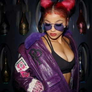 Pelle Pelle MB Purple Croc Leather Jacket | Women Jacket