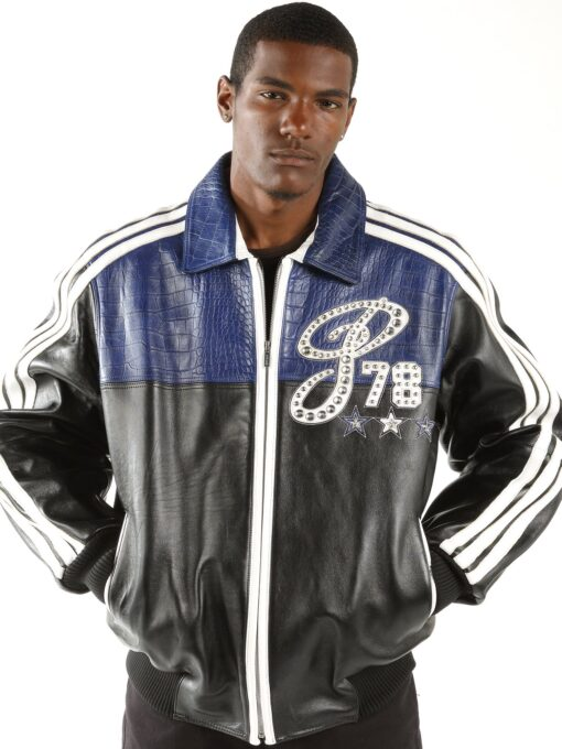 Pelle Pelle Men Legacy Leather Jacket | Black & Navy Blue