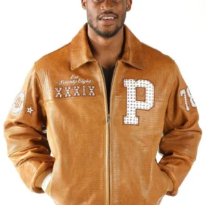 Pelle Pelle Brown MB Leather Varsity Jacket | Men Jacket view 2
