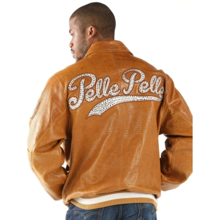 Pelle Pelle Brown MB Leather Varsity Jacket | Men Jacket