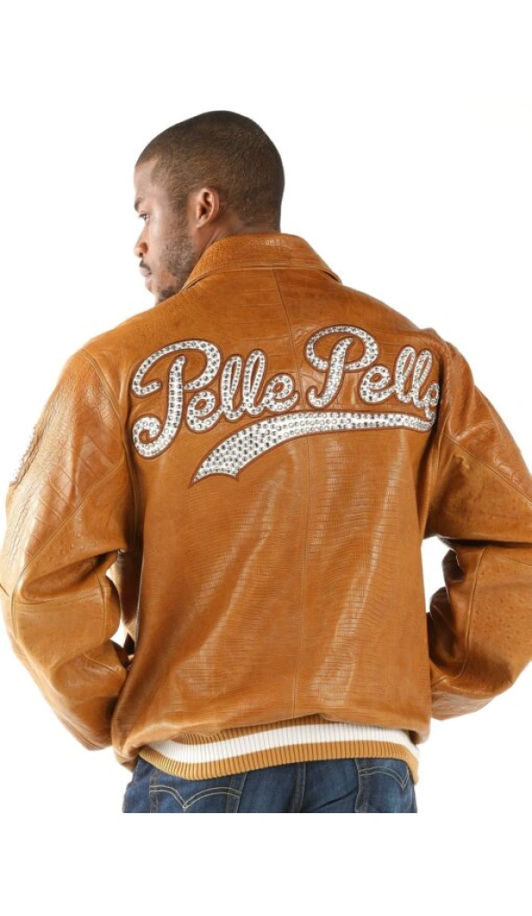 Pelle Pelle Brown MB Leather Varsity Jacket | Men Jacket