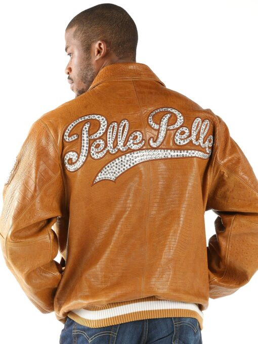 Pelle Pelle Brown MB Leather Varsity Jacket | Men Jacket