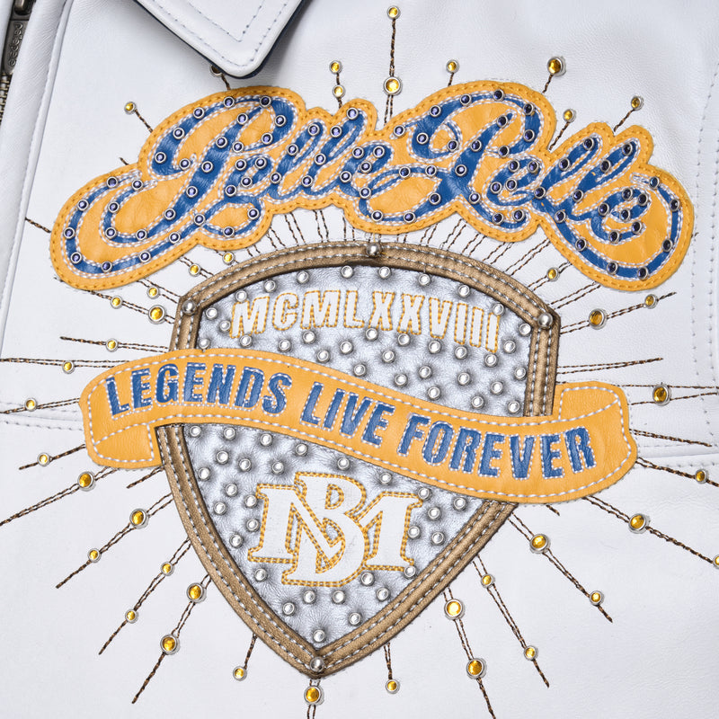 Pelle Pelle White MB Leather Jacket | Legends Live Forever view 4