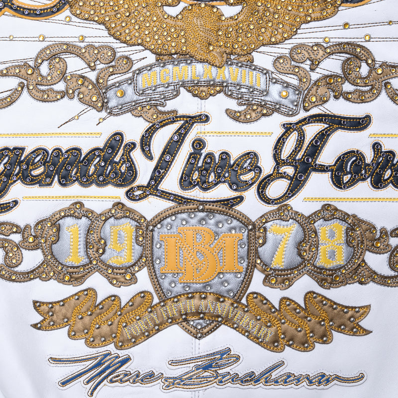 Pelle Pelle White MB Leather Jacket | Legends Live Forever view 5