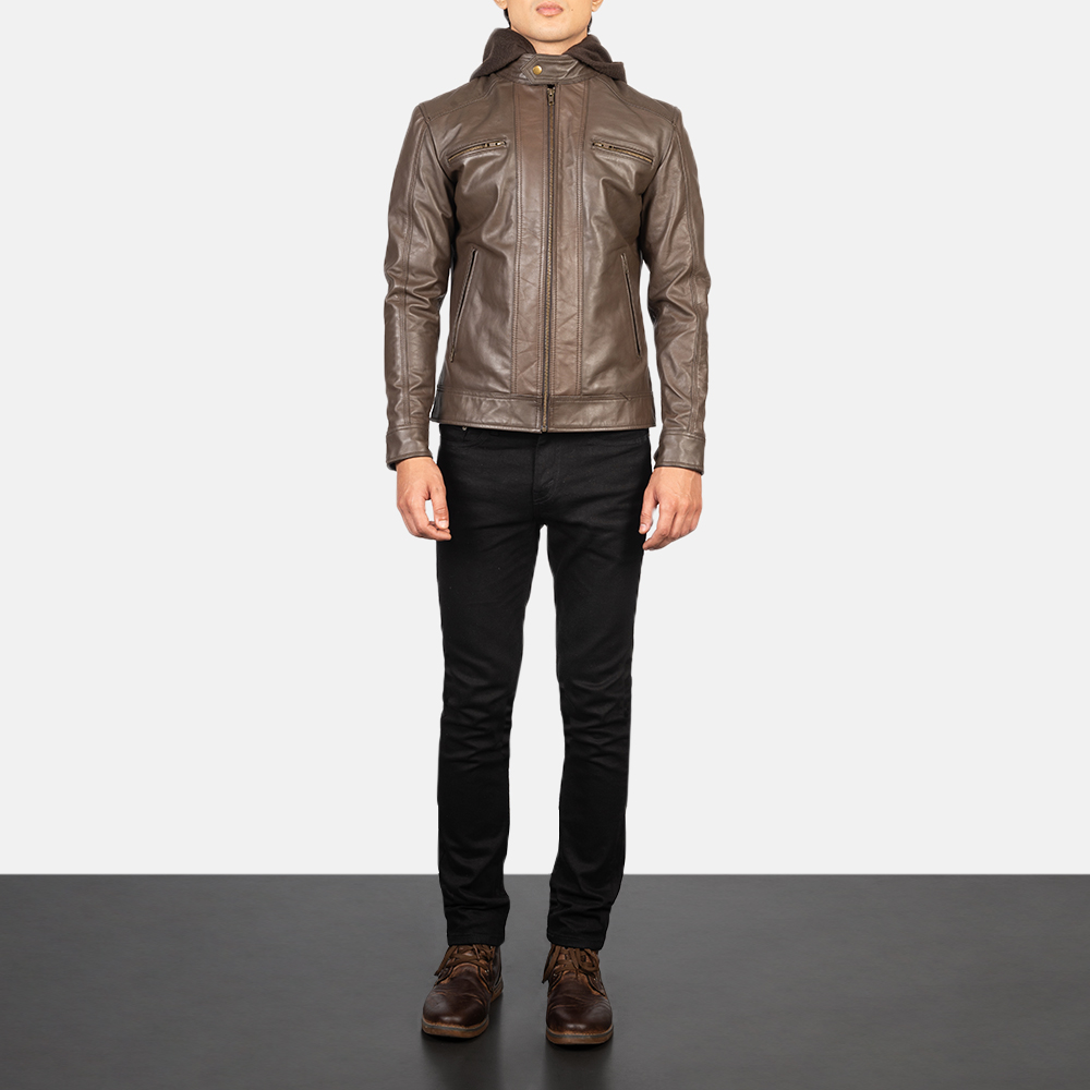 Pelle Pelle Brown Motorcycle Hooded Jacket | Biker Jacket
