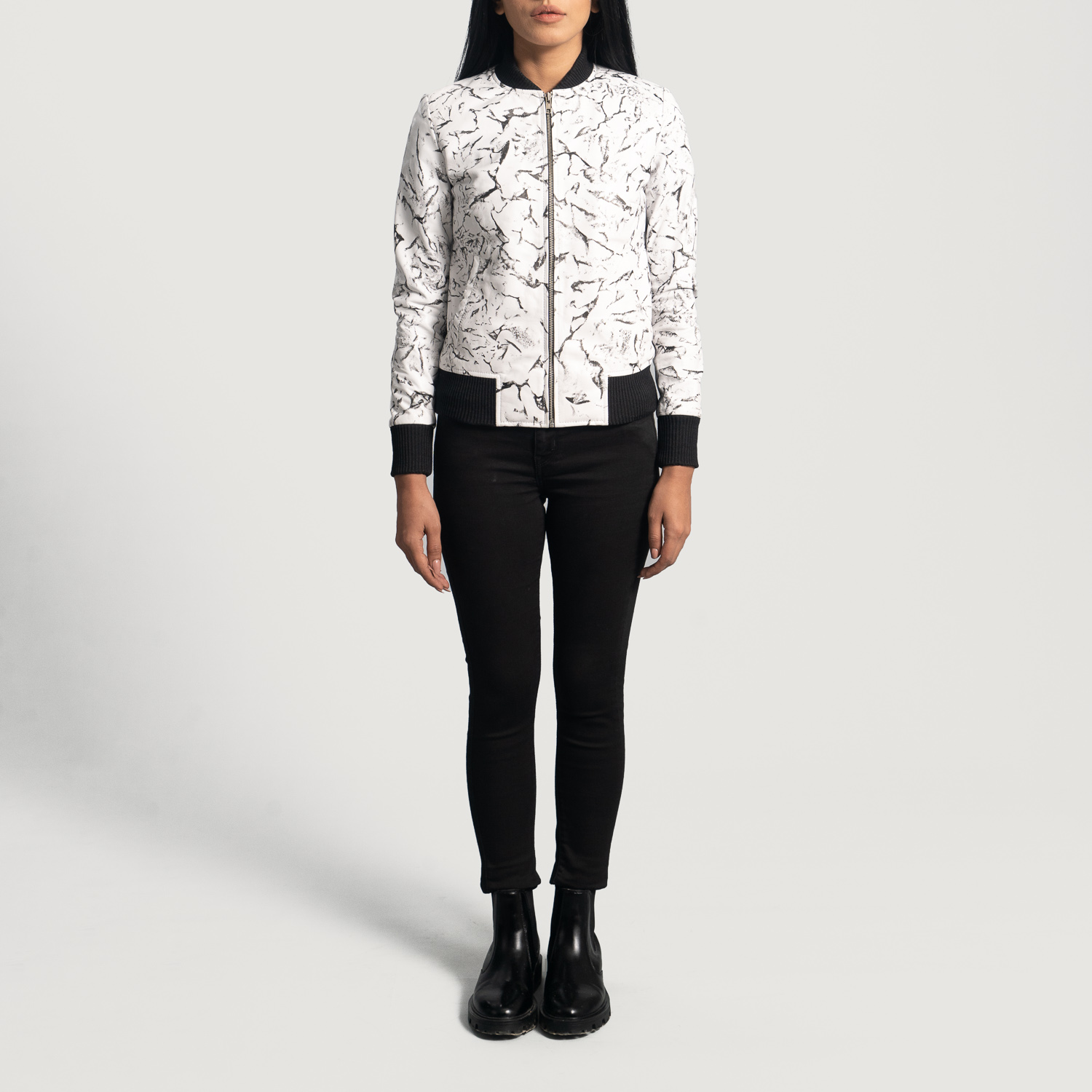 Flight White Leather Bomber Jacket | Pelle Pelle Store