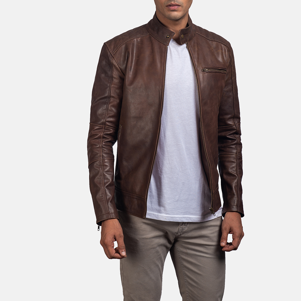 Brown Motorcycle Leather Jacket | Pelle Pelle Store