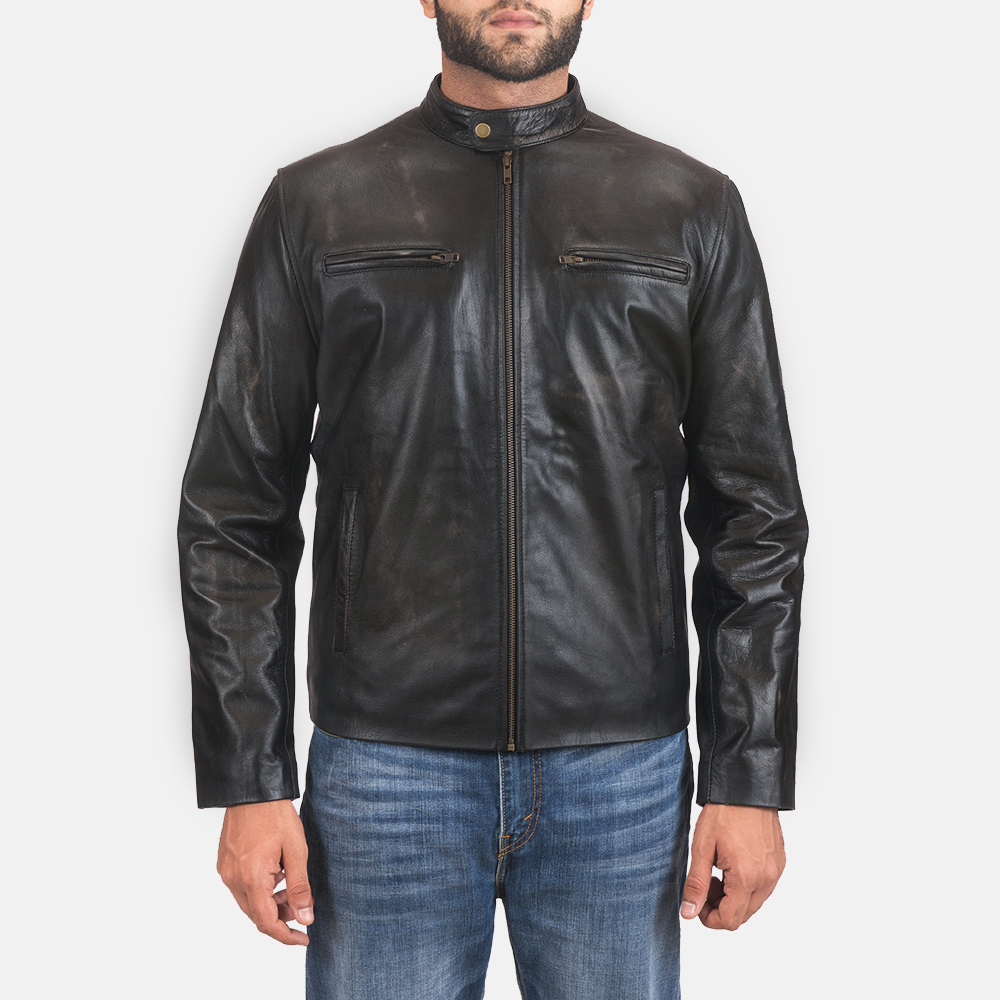 Men Pelle Pelle Black Motorcycle Jacket | Pelle Pelle Store view 1
