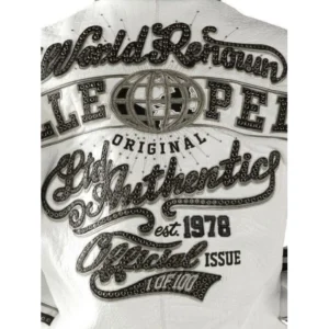Pelle Pelle White World Renown MB Jacket | Leather Jacket view 3