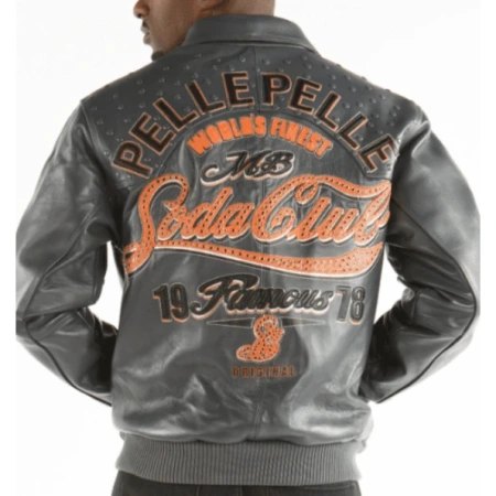 Pelle Pelle Grey Famous Soda Club Jacket | Men Jacket view 2